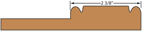 cross section of colchester MDF one piece routed door